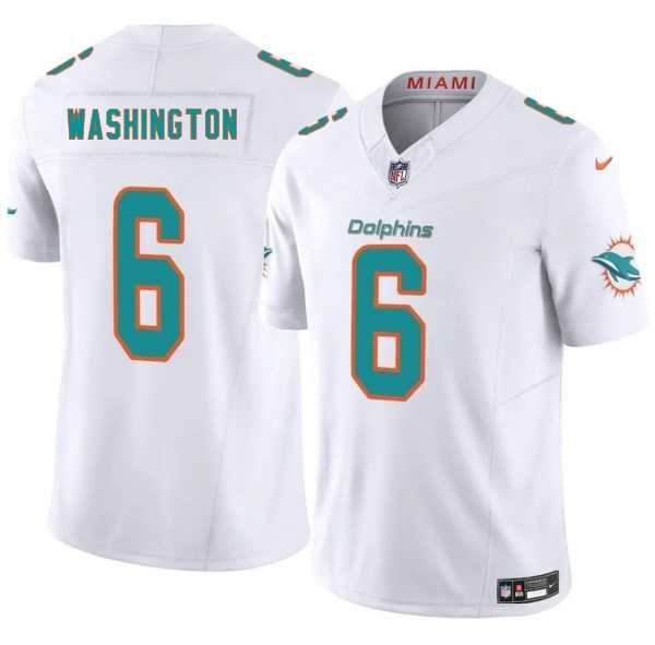 Men & Women & Youth Miami Dolphins #6 Malik Washington White 2025 Draft F.U.S.E. Vapor Limited Stitched Jersey->miami dolphins->NFL Jersey